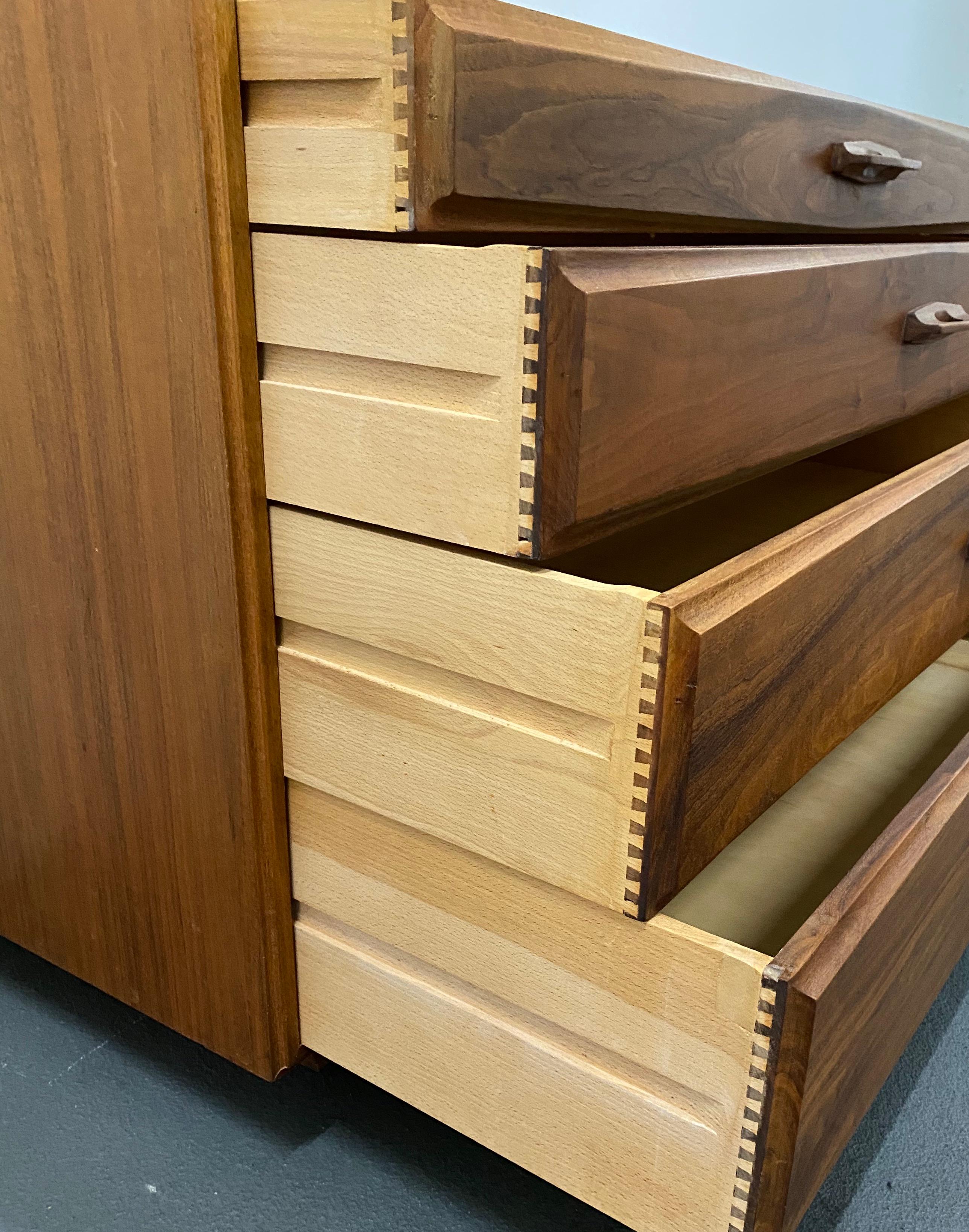 Matching Pair of John Kapel Mid-Century Modern Walnut Dressers 4
