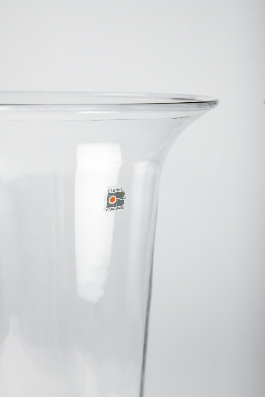 Coppia di grandi vasi di vetro abbinati di Don Shepard per Blenko In condizioni buone in vendita a Dallas, TX