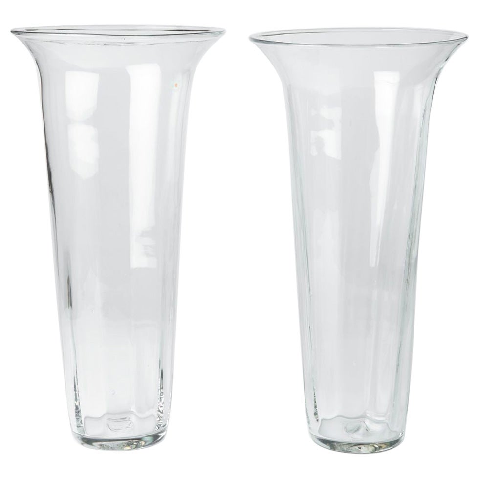 Matching Pair of Large Glass Vases by Don Shepard for Blenko