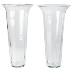 Matching Pair of Large Glass Vases by Don Shepard for Blenko
