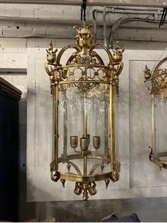 Matching pair of mid century, Dutch royal lanterns