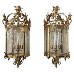 Matching pair of mid century, Dutch royal lanterns