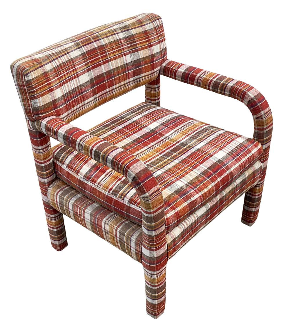 Mid-Century Modern Matching Pair of Mid Century Modern Open Arm Parsons Style Lounge Chairs