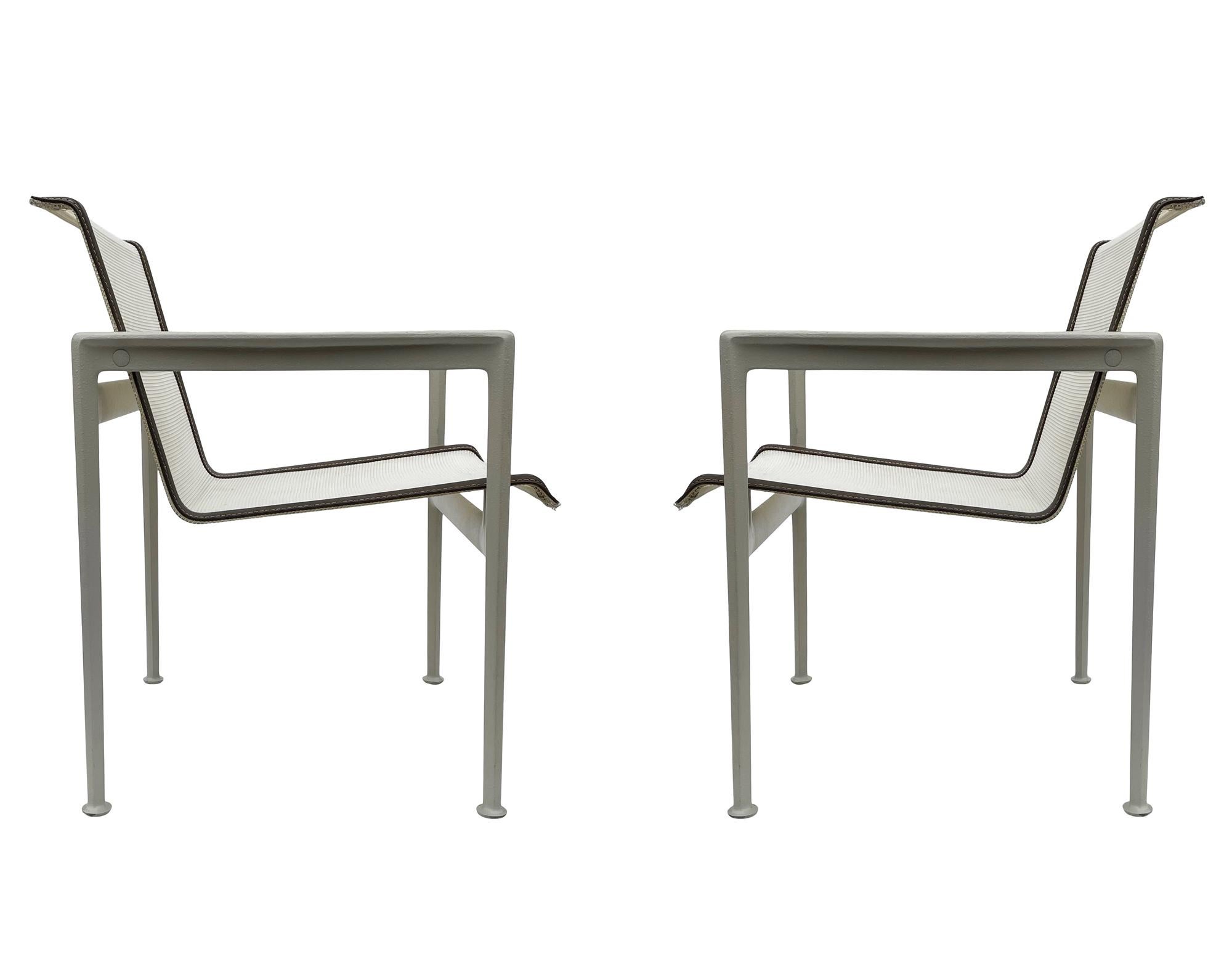 American Matching Pair of Mid-Century Modern Outdoor Patio Armchairs by Richard Schultz