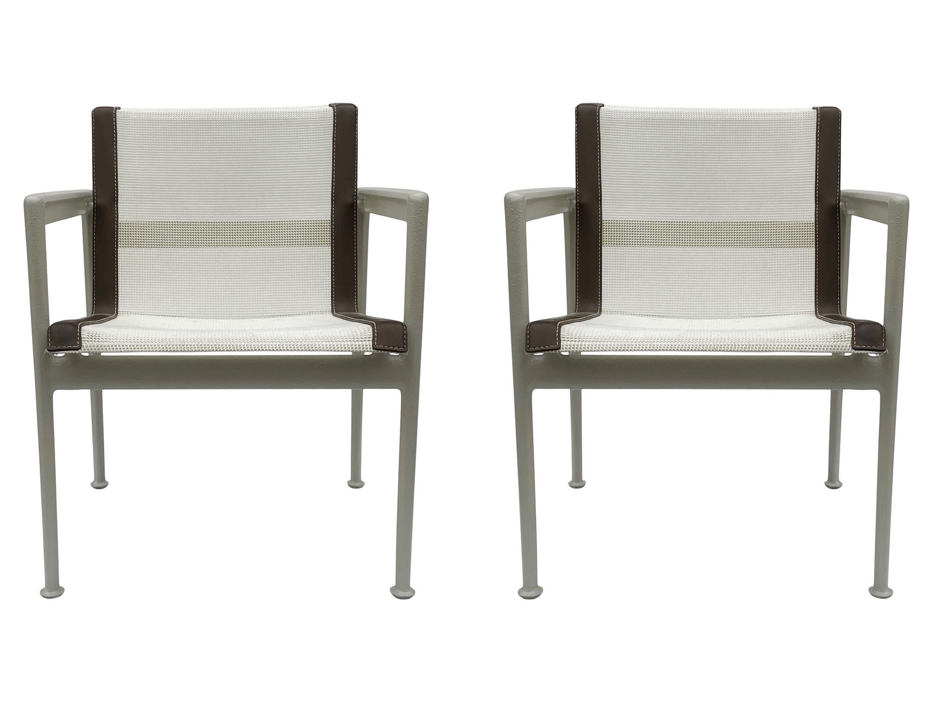 Late 20th Century Matching Pair of Mid-Century Modern Outdoor Patio Armchairs by Richard Schultz