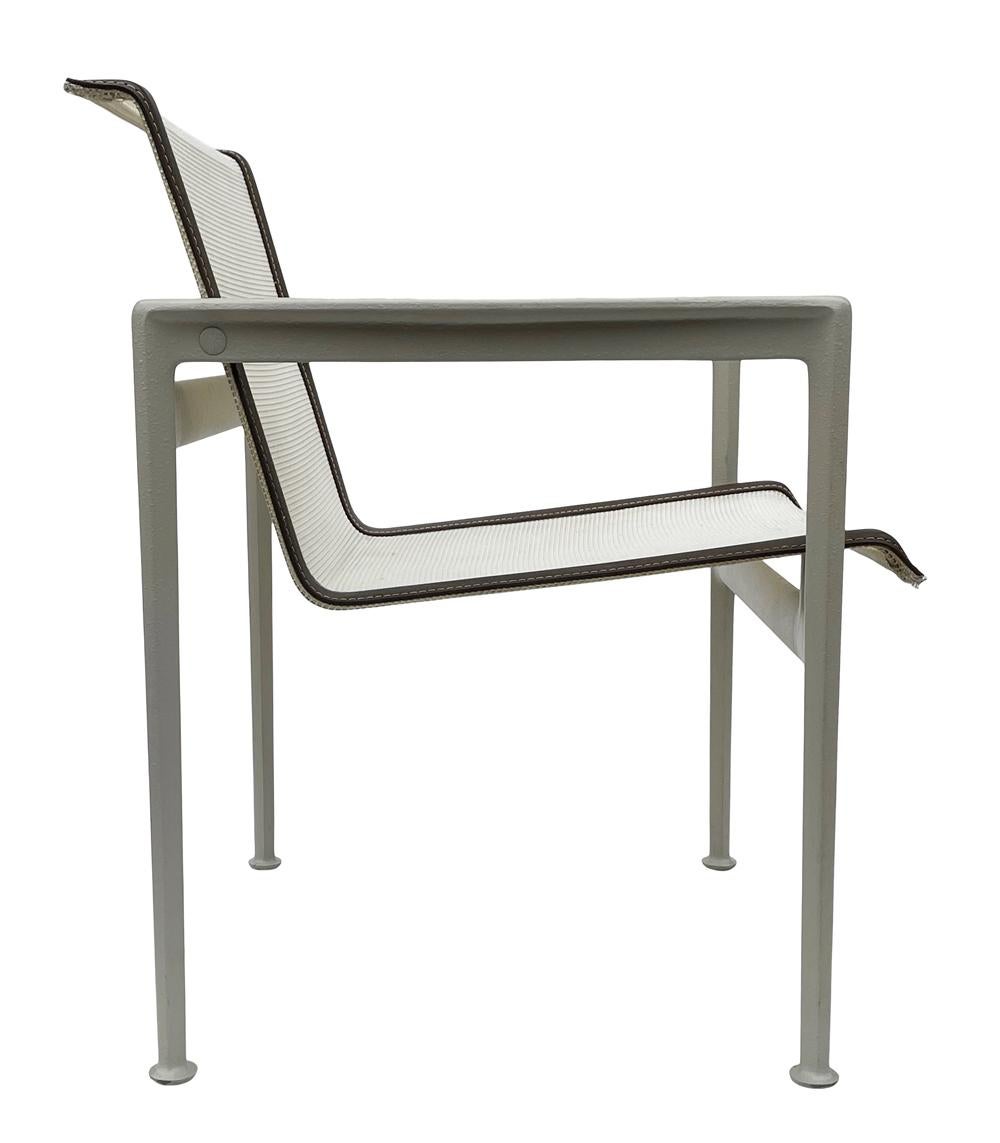 Aluminum Matching Pair of Mid-Century Modern Outdoor Patio Armchairs by Richard Schultz
