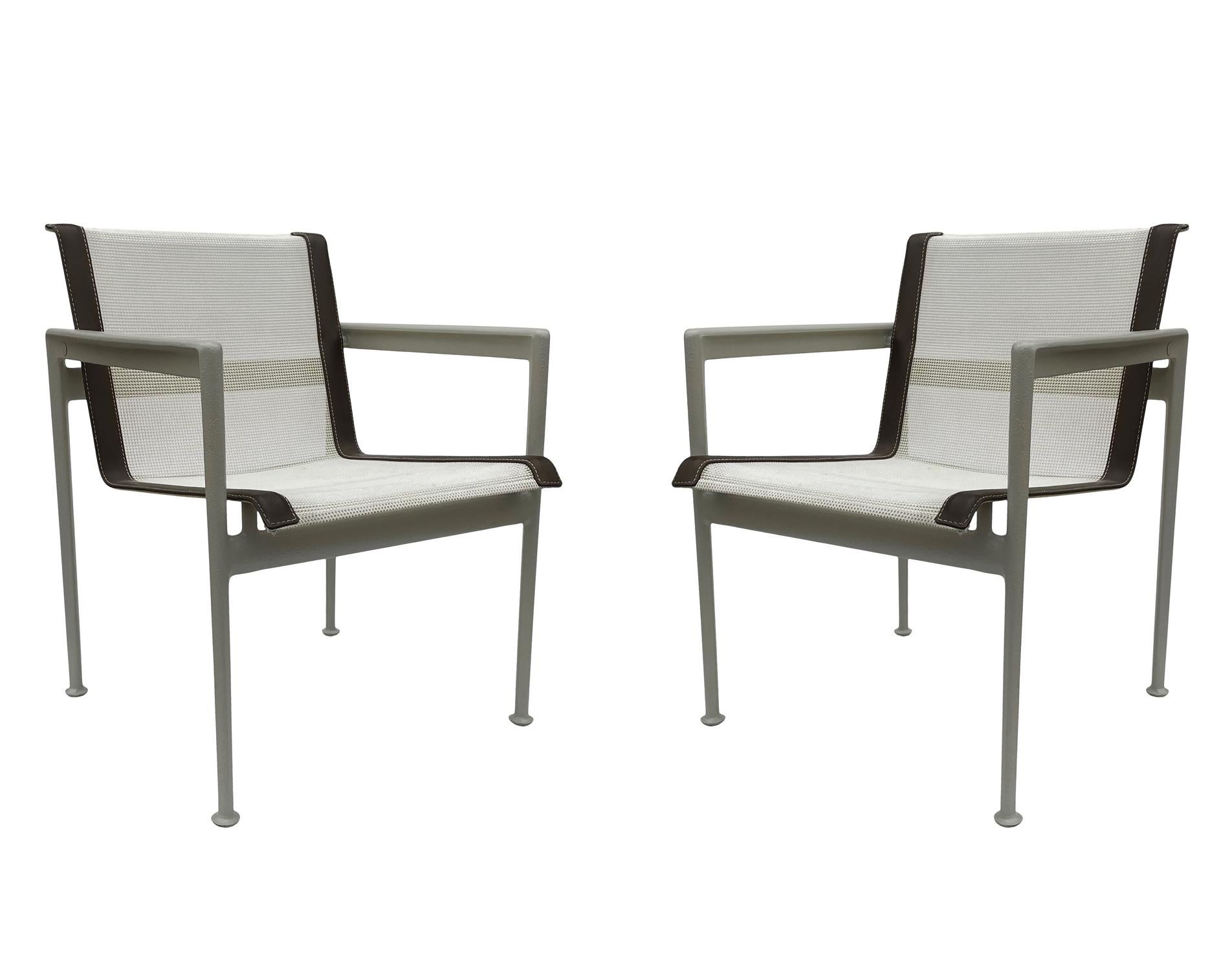 Matching Pair of Mid-Century Modern Outdoor Patio Armchairs by Richard Schultz 2
