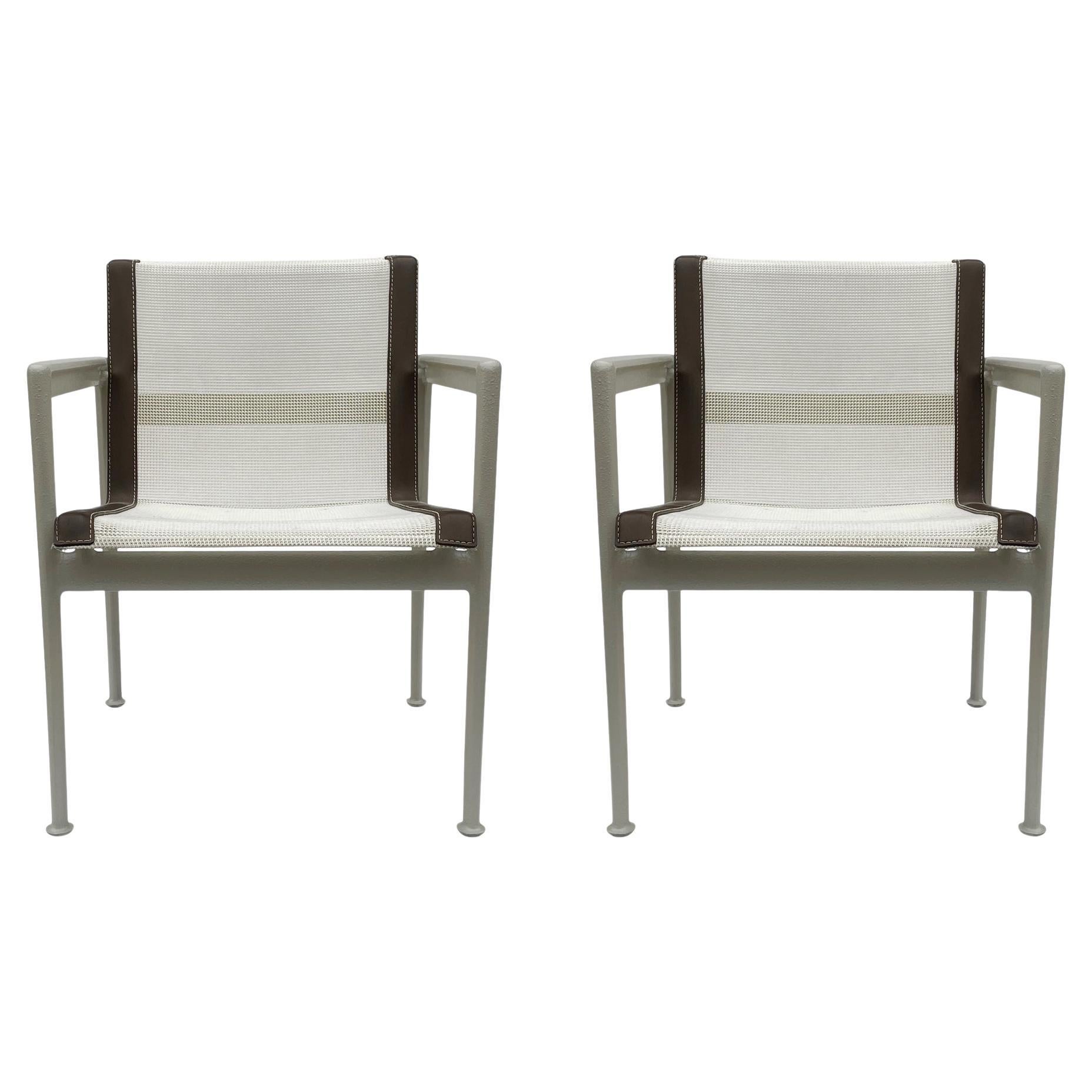 Matching Pair of Mid-Century Modern Outdoor Patio Armchairs by Richard Schultz