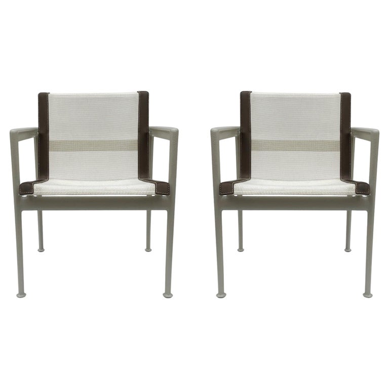 Matching Pair of MidCentury Modern Outdoor Patio Armchairs by Richard