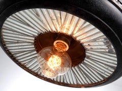 Matching Pair of Mirrored Ring Welsbach Gas Lamps