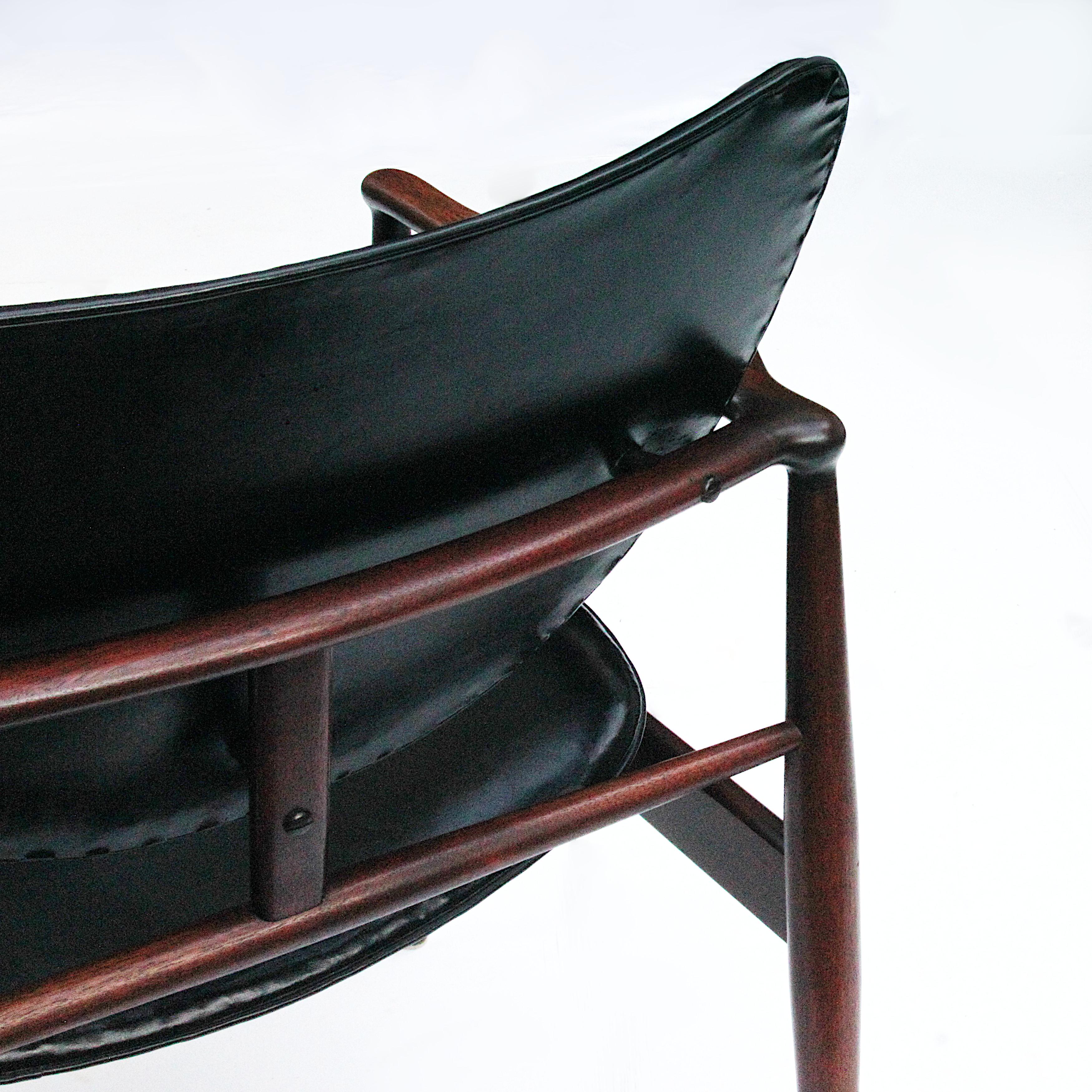 Matching Pair of Original Finn Juhl Model 48/400 1/2 Walnut Side Chairs by Baker 3