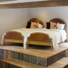 Matching Pair of Painted Mahogany Beds, WP45