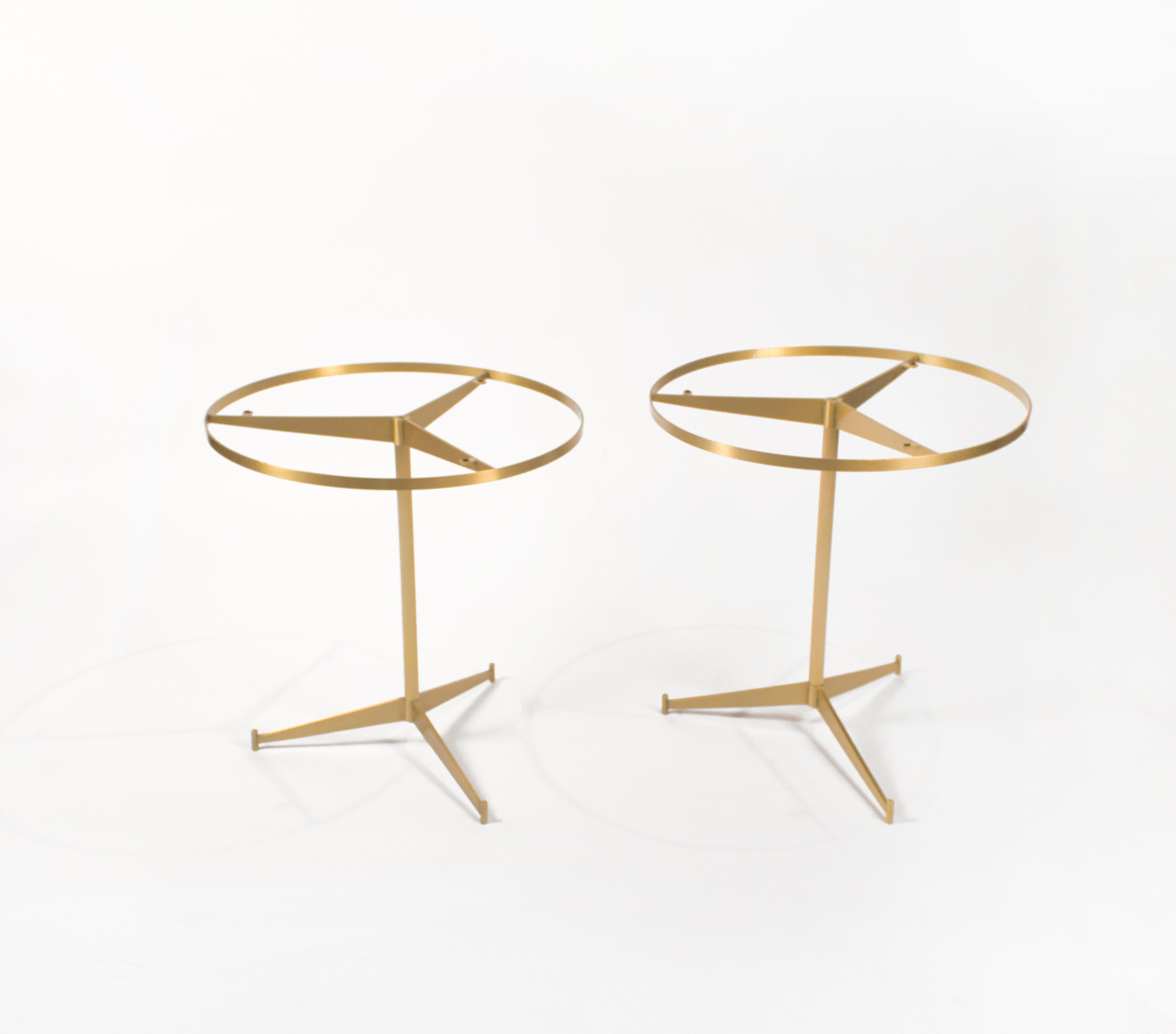 American Matching Pair of Side Tables by Paul McCobb with Onyx Tops