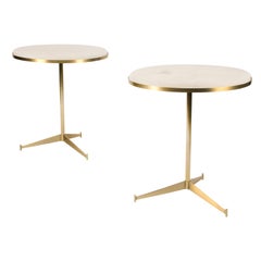 Matching Pair of Side Tables by Paul McCobb with Onyx Tops