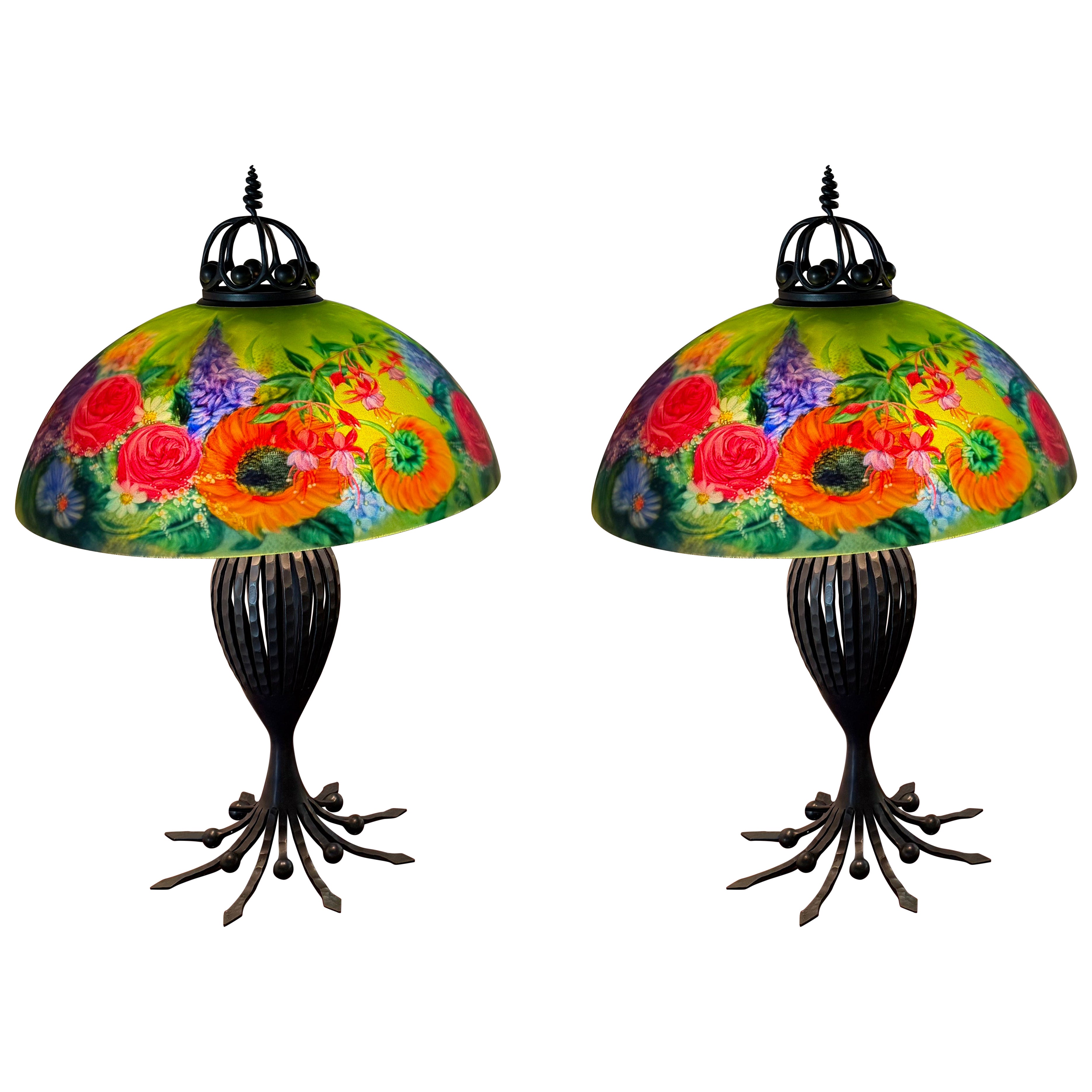 Matching Pair of Signed Ulla Darni Table Lamps For Sale