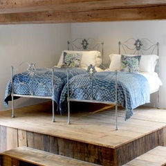Matching Pair of Single Antique Beds, MP59