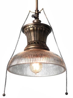 Matching Pair of Small 1890s Welsbach Gas Lamps