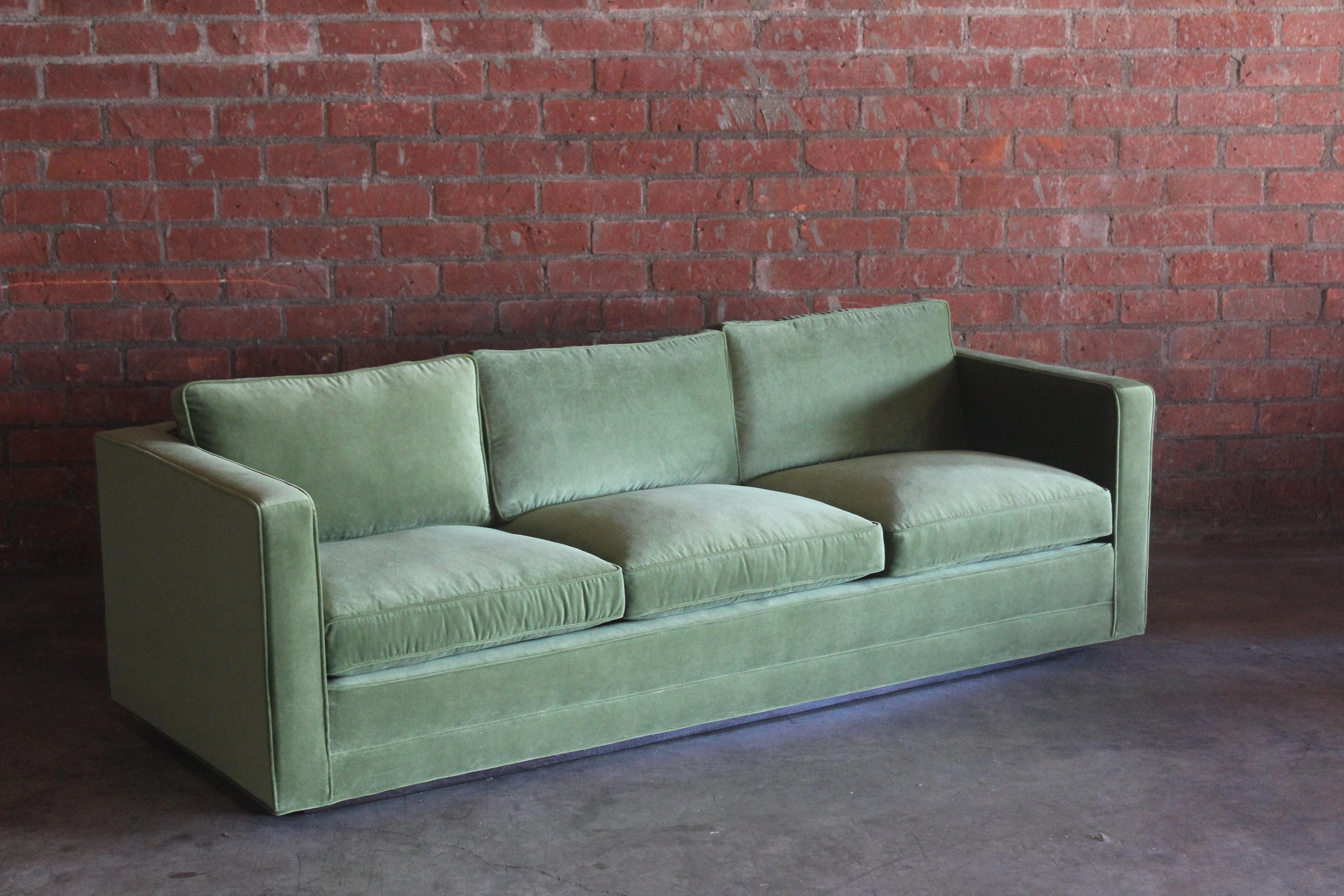 Mid-20th Century Tuxedo Sofa by Edward Wormley for Dunbar, 1950s. Pair Available, Sold Separately