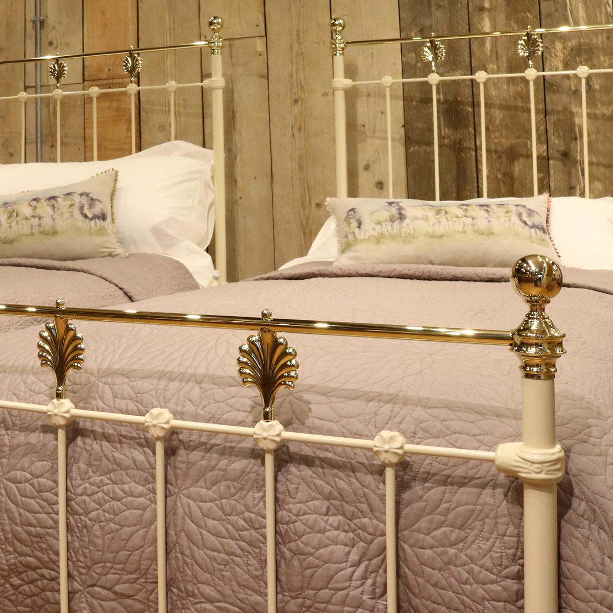 brass twin bed