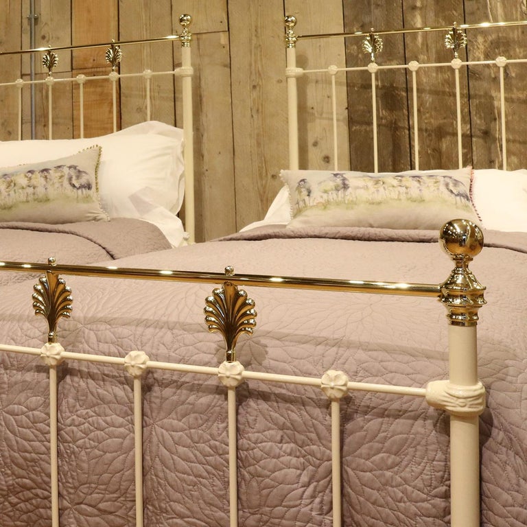 Matching Pair of Twin Brass and Iron Beds MPS34 at 1stDibs brass bed