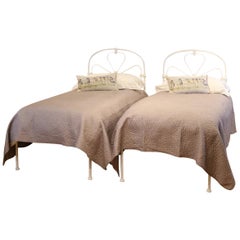 Matching Pair of Twin Iron Beds MPS35