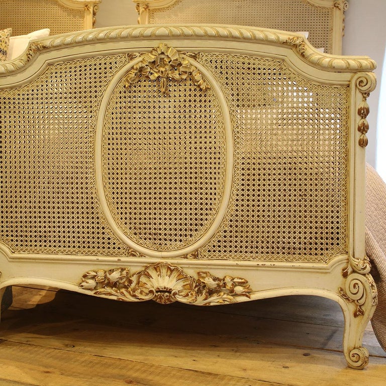 Matching Pair of Twin Louis XVI Style Antique Beds, WP31 at 1stDibs
