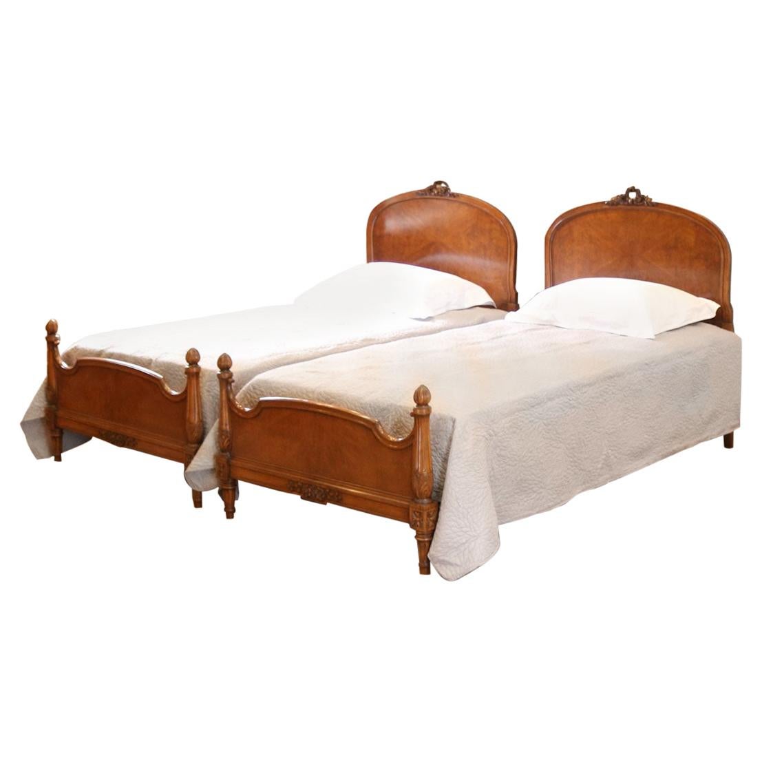 Matching Pair of Walnut Beds, WP22