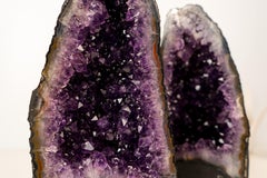 Matching Pair or High-Grade Amethyst Cathedral Geodes