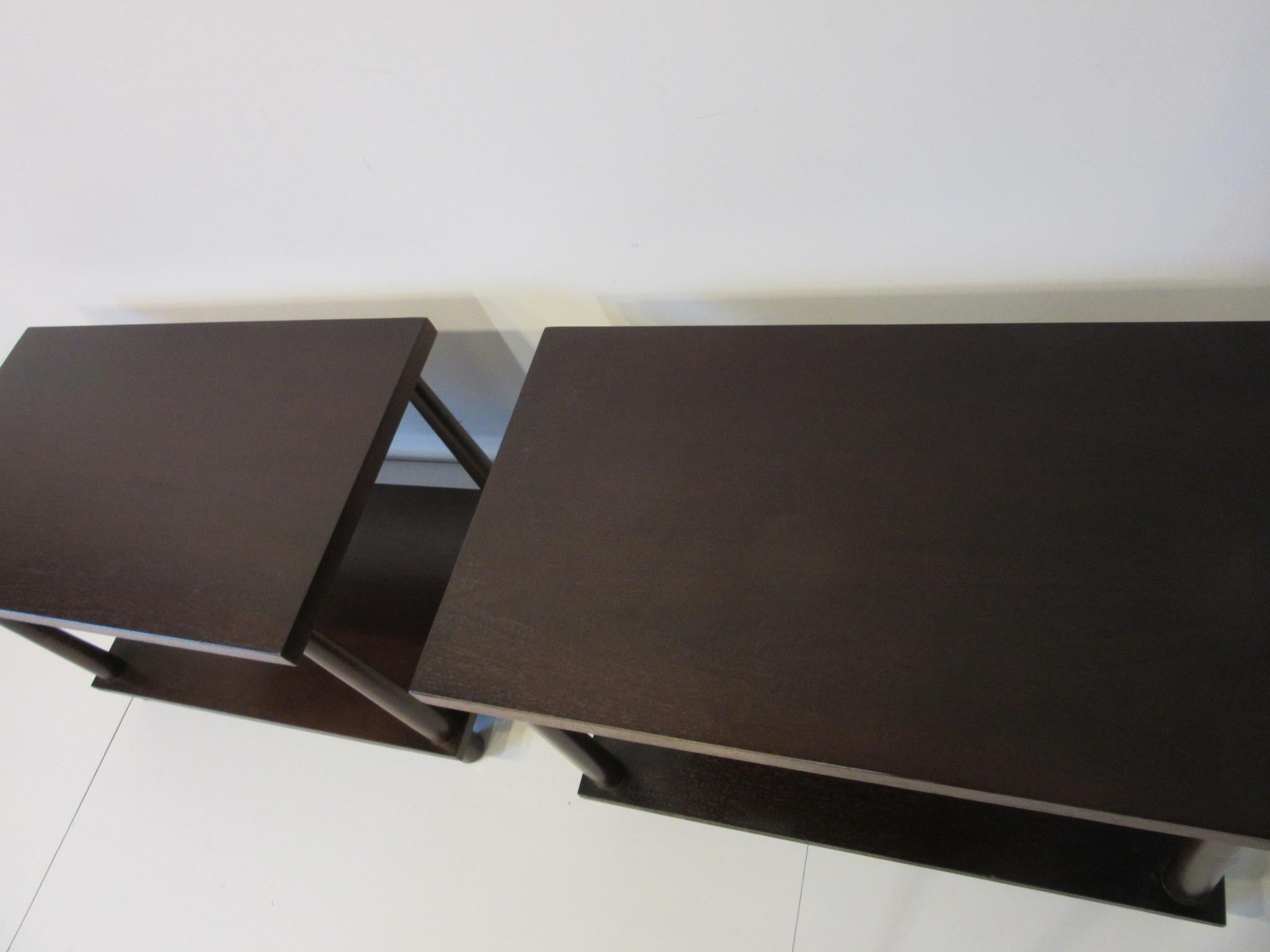 20th Century Matching Pair Side Tables / Nightstands by T.H. RobsJohn Gibbings for Widdicomb