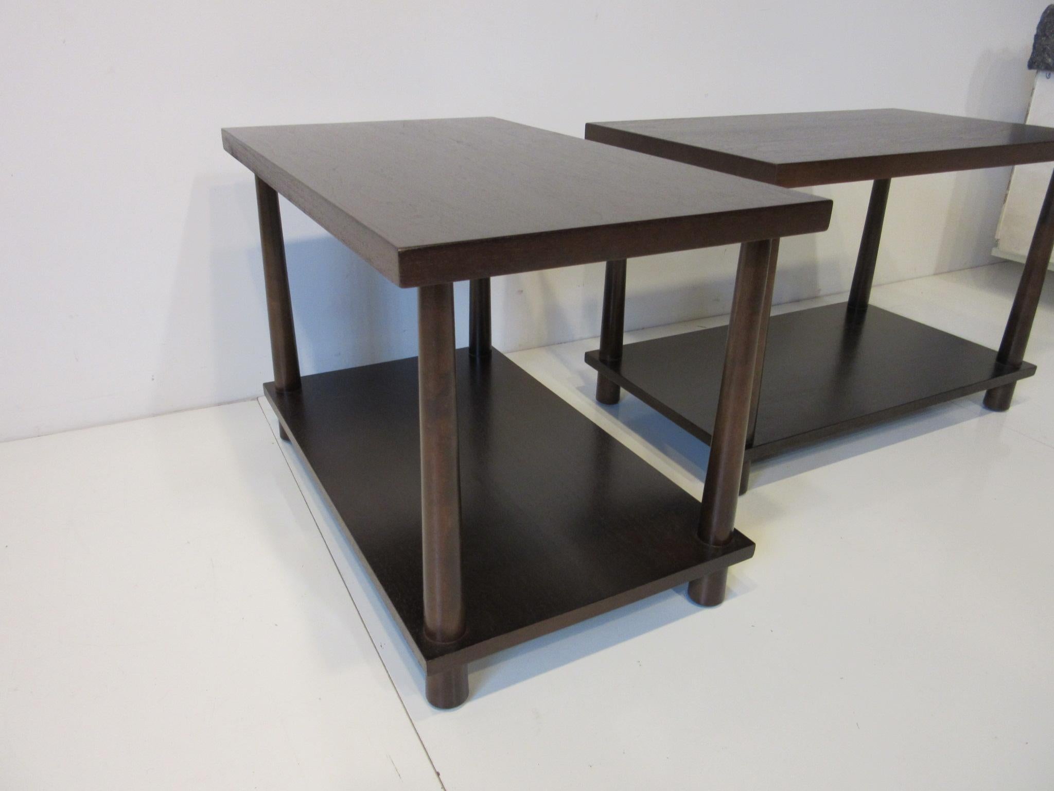 Matching Pair Side Tables / Nightstands by T.H. RobsJohn Gibbings for Widdicomb 2