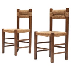 Matching set of Dordogne chairs by Charlotte Perriand for Robert Sentou - France