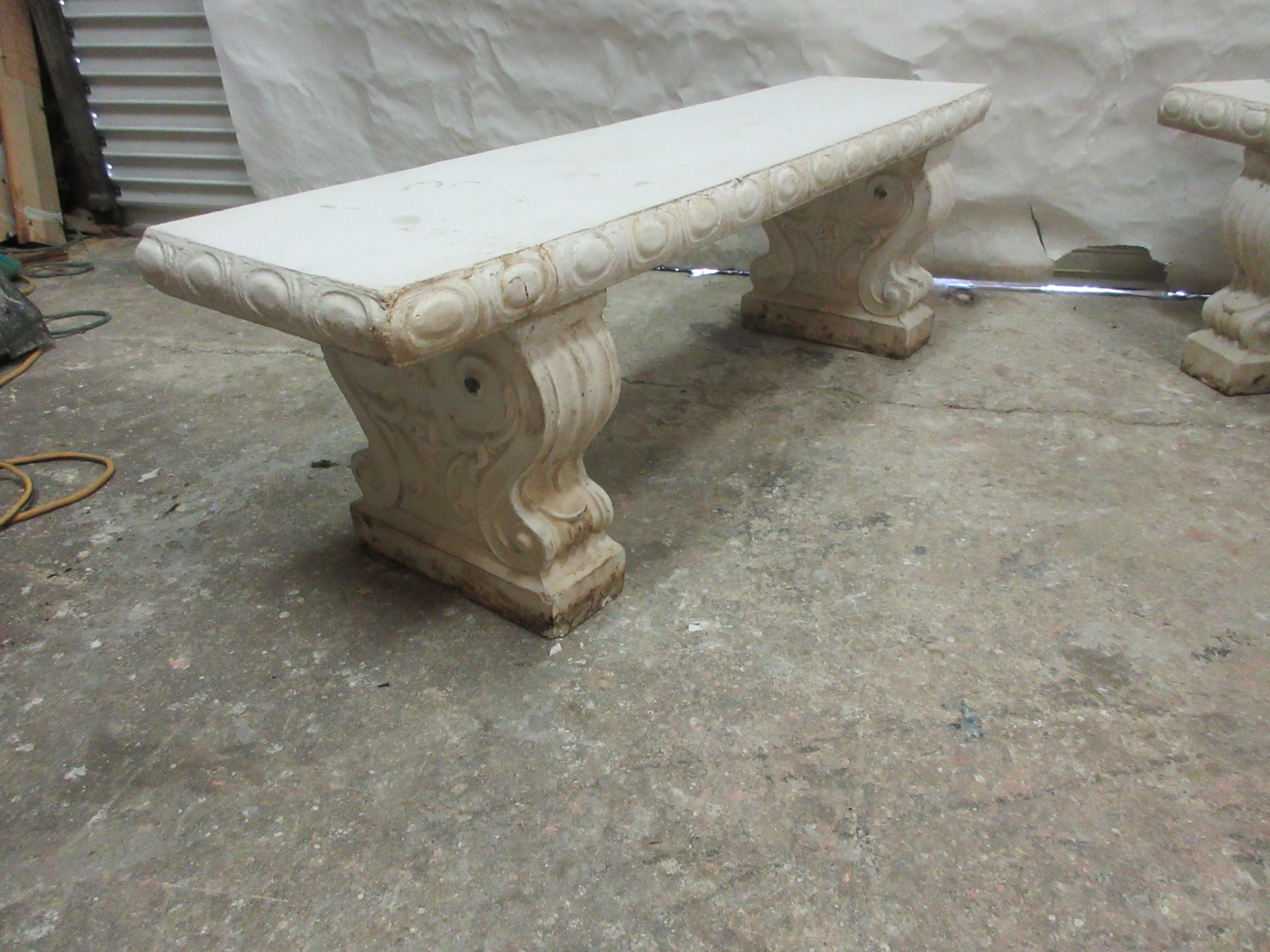 American Matching Set of Greek Garden Benches