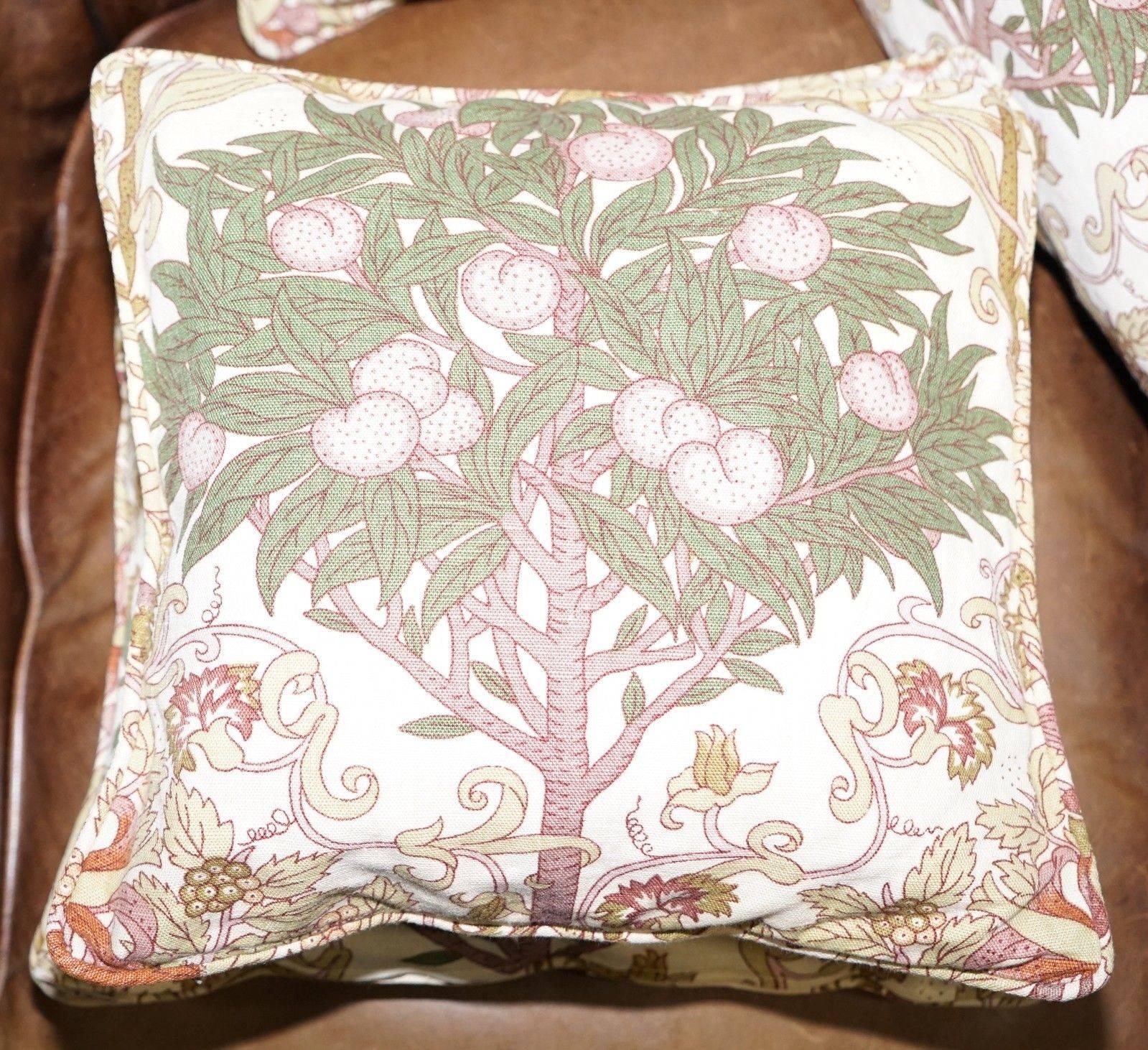 British Matching Set of Liberty's London Scatter Cushions Part of a Large Suite