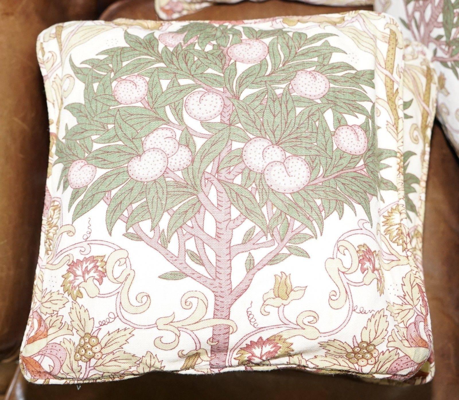 Hand-Crafted Matching Set of Liberty's London Scatter Cushions Part of a Large Suite