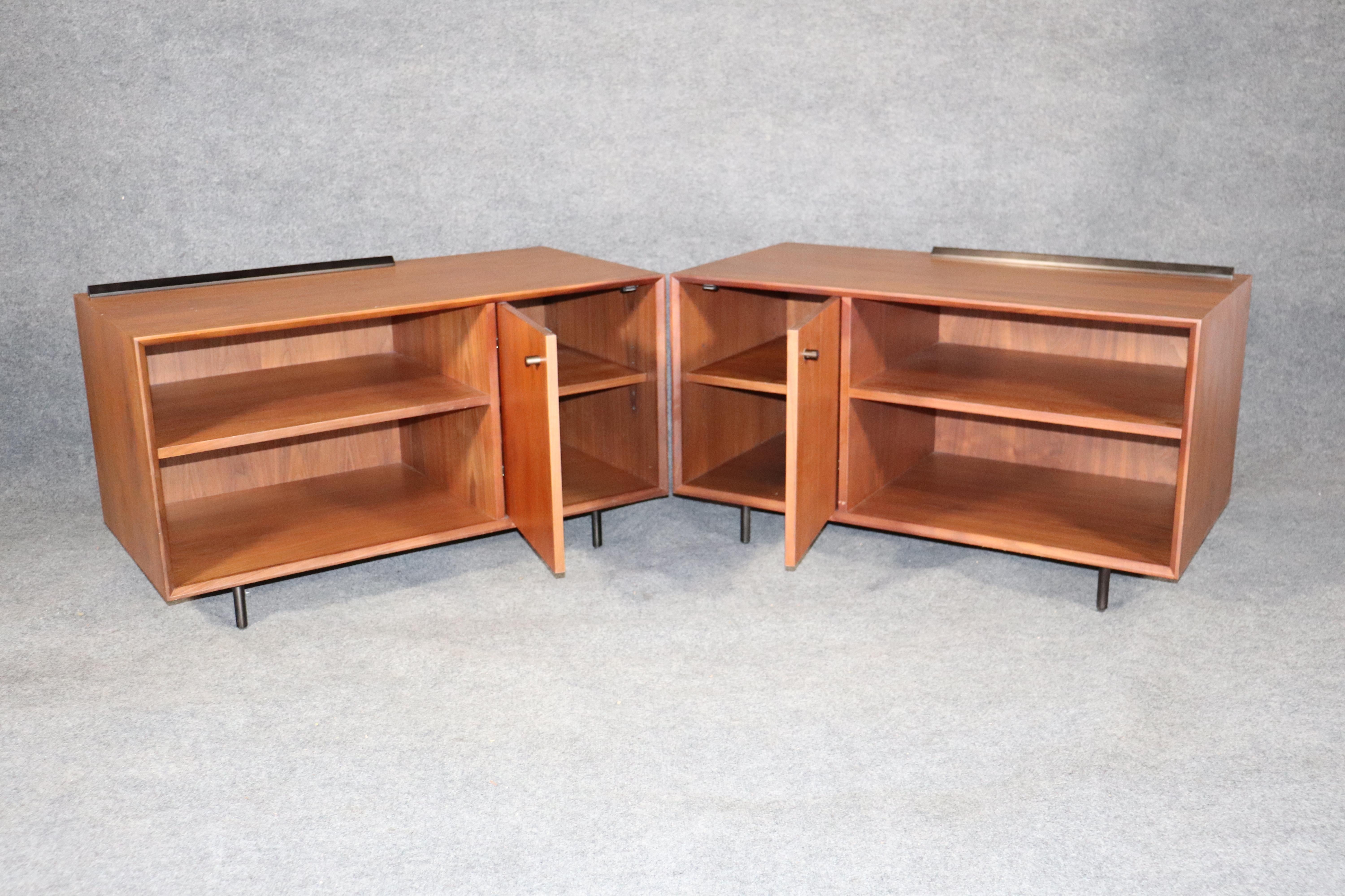 Pair of mid-century office cabinets in teak wood. Great for modern home or office storage.
Please confirm location NY or NJ.