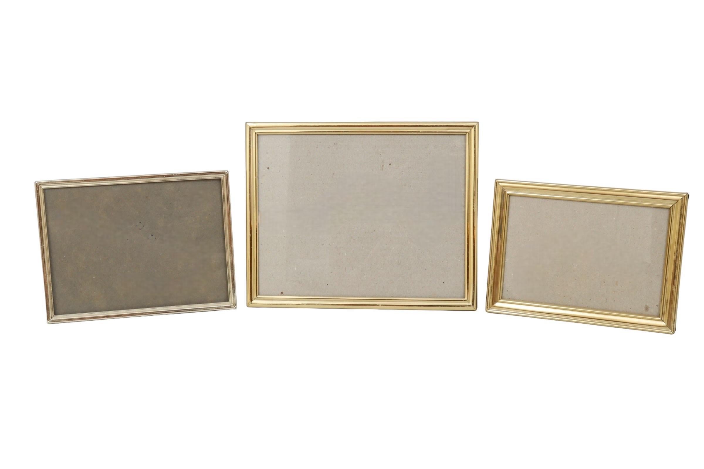 Passende Vintage-Fotorahmen aus Messing - 3er-Set im Zustand „Gut“ in Bradenton, FL