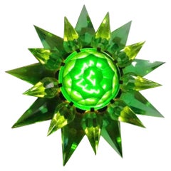 Bombilla Matchless Wonder Star #910 Double Row Green Crystal Holiday C-9, EE.UU., 1936