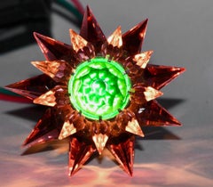 Matchless Wonder Star #910 Rare Purple & Amber Crystal C-9 Holiday Bulb 1936