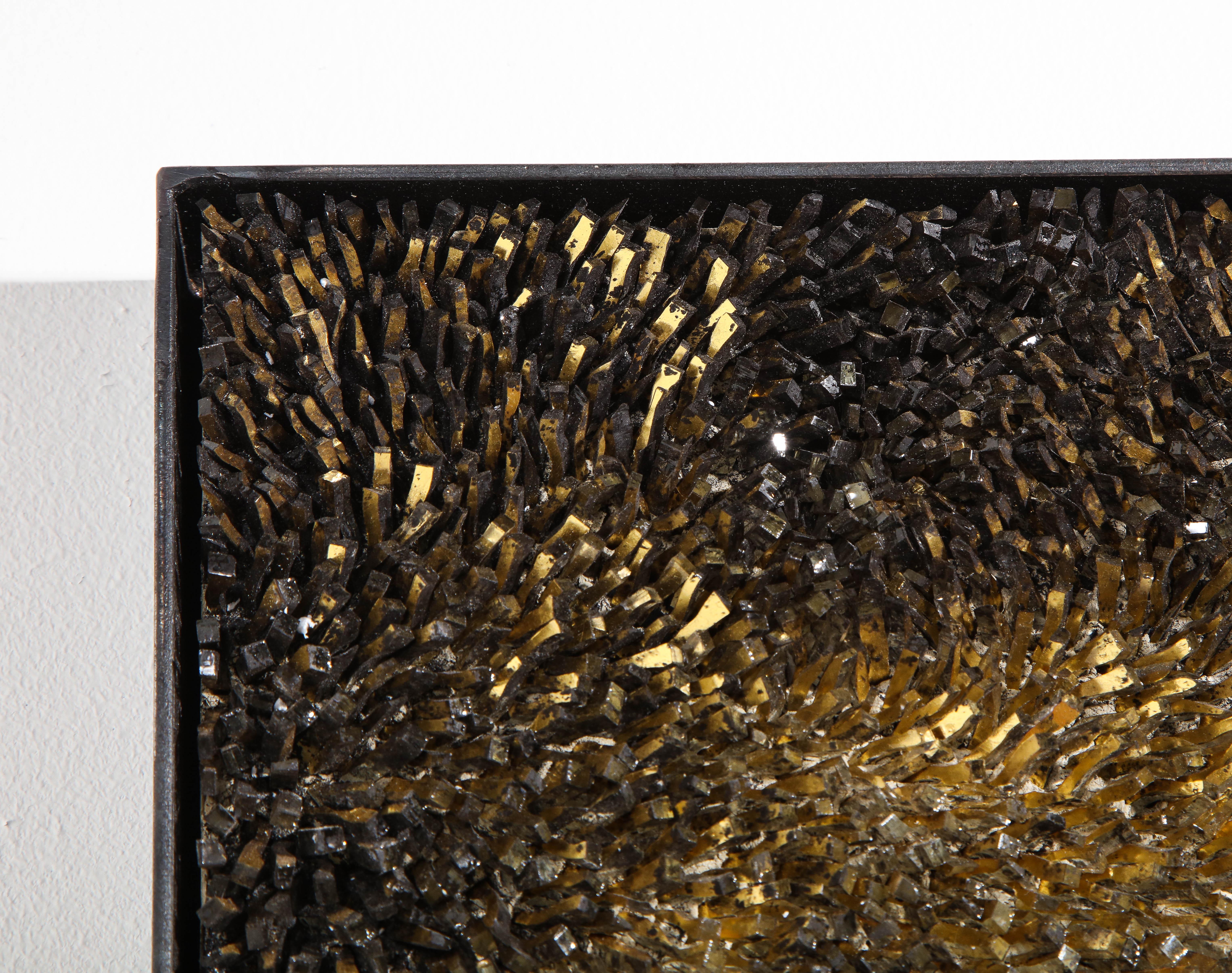 Italian Matchstick Applied Murano Glass and Gold Leaf Mosaic by CaCO3