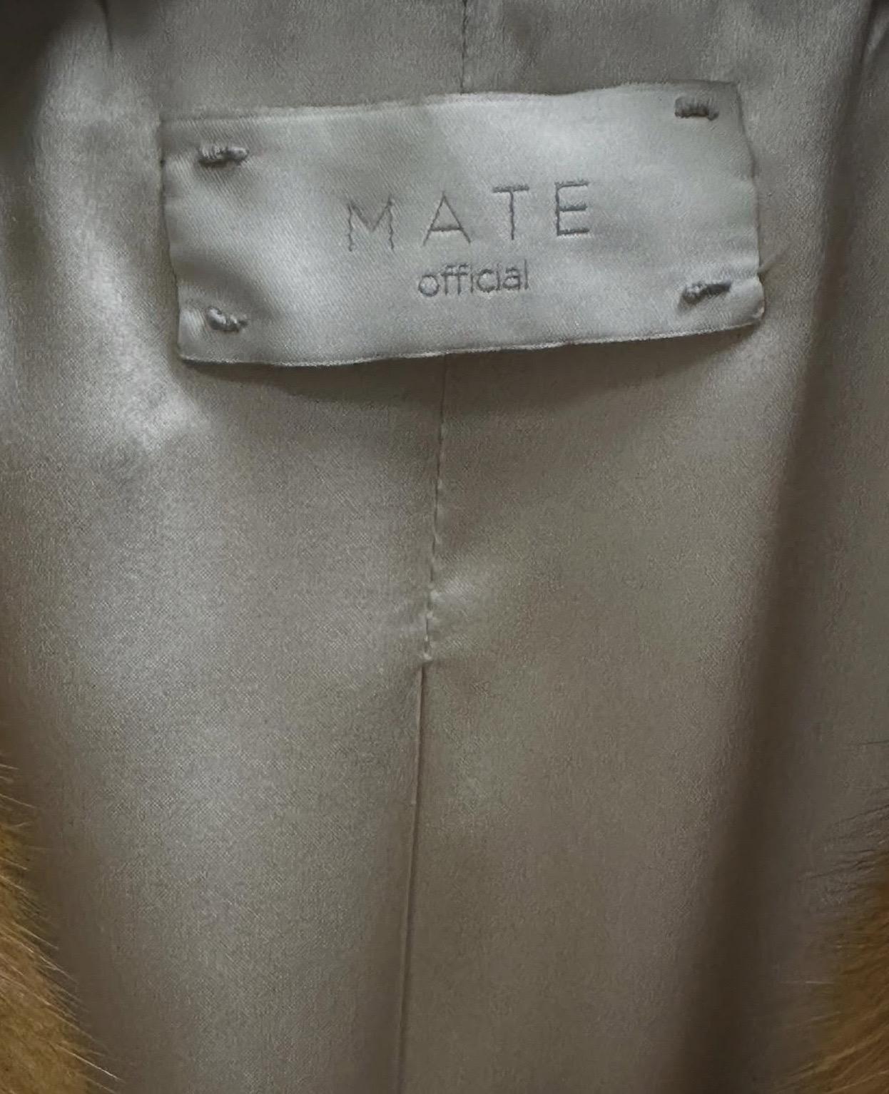 MATE 2017 Manteau en fourrure de vison marron avec étoiles blanches -Sz.42/ M en vente 5