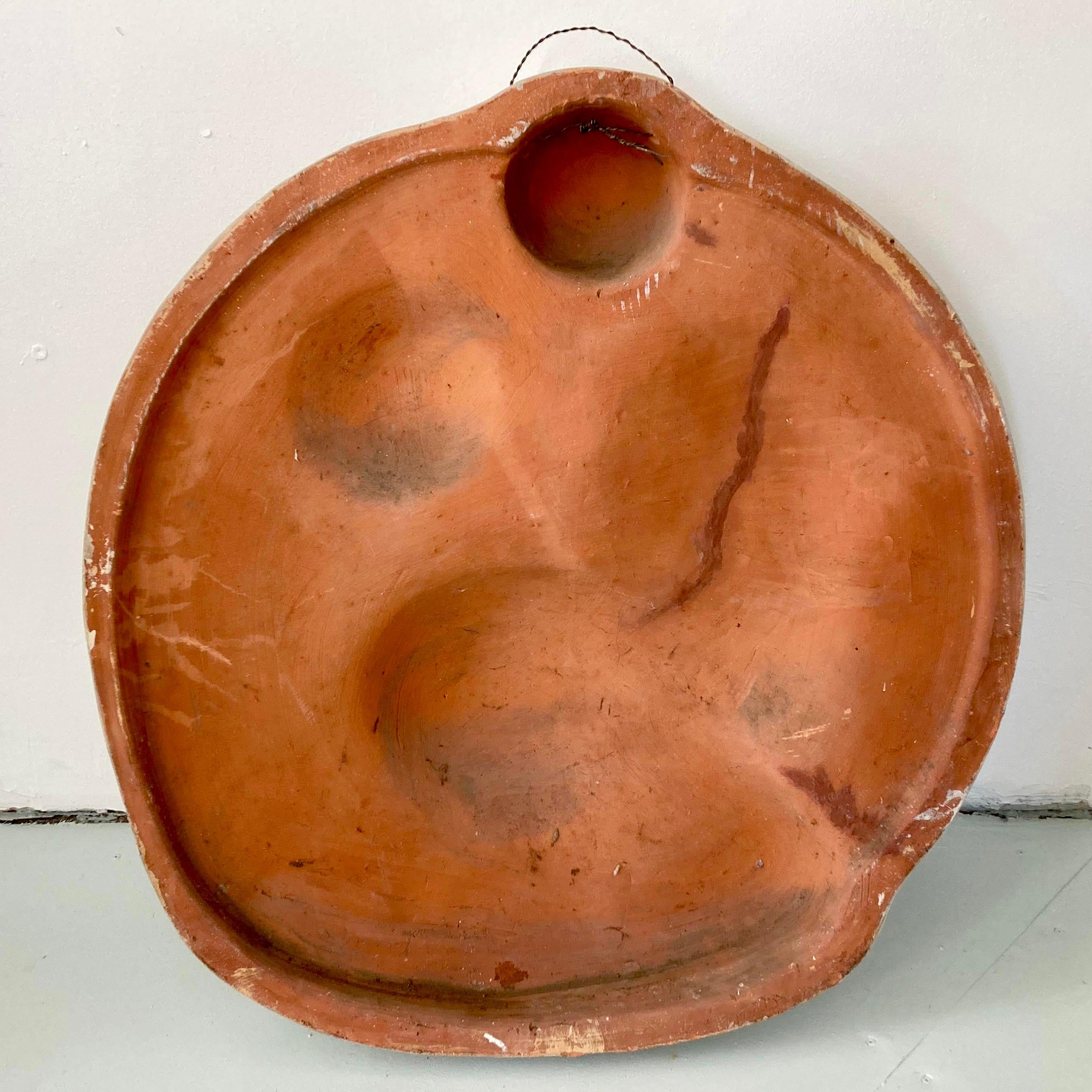 Mate Glazed Terra Cotta Wall Hanging For Sale 4
