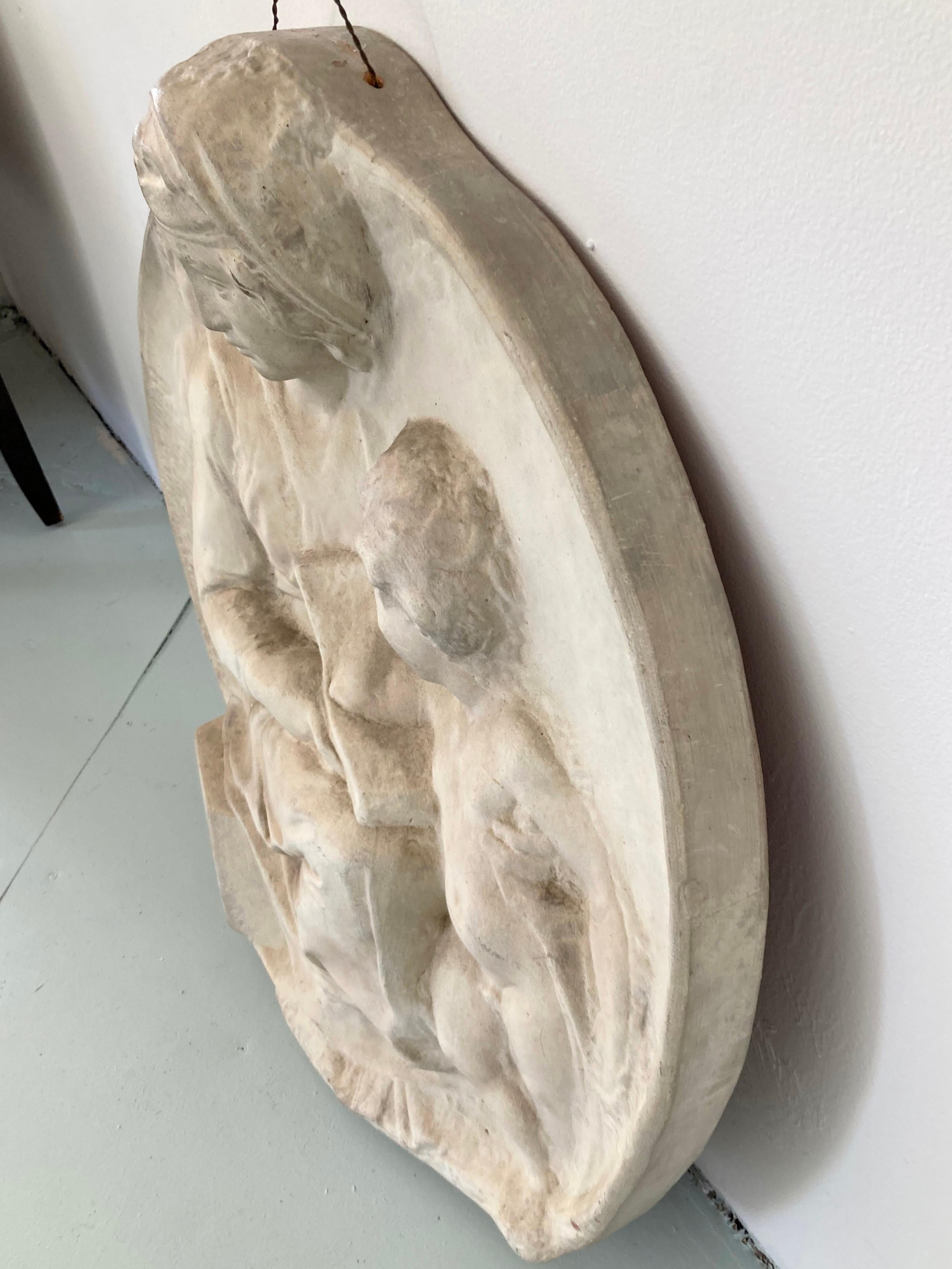 Mate Glazed Terra Cotta Wall Hanging In Good Condition For Sale In Los Angeles, CA