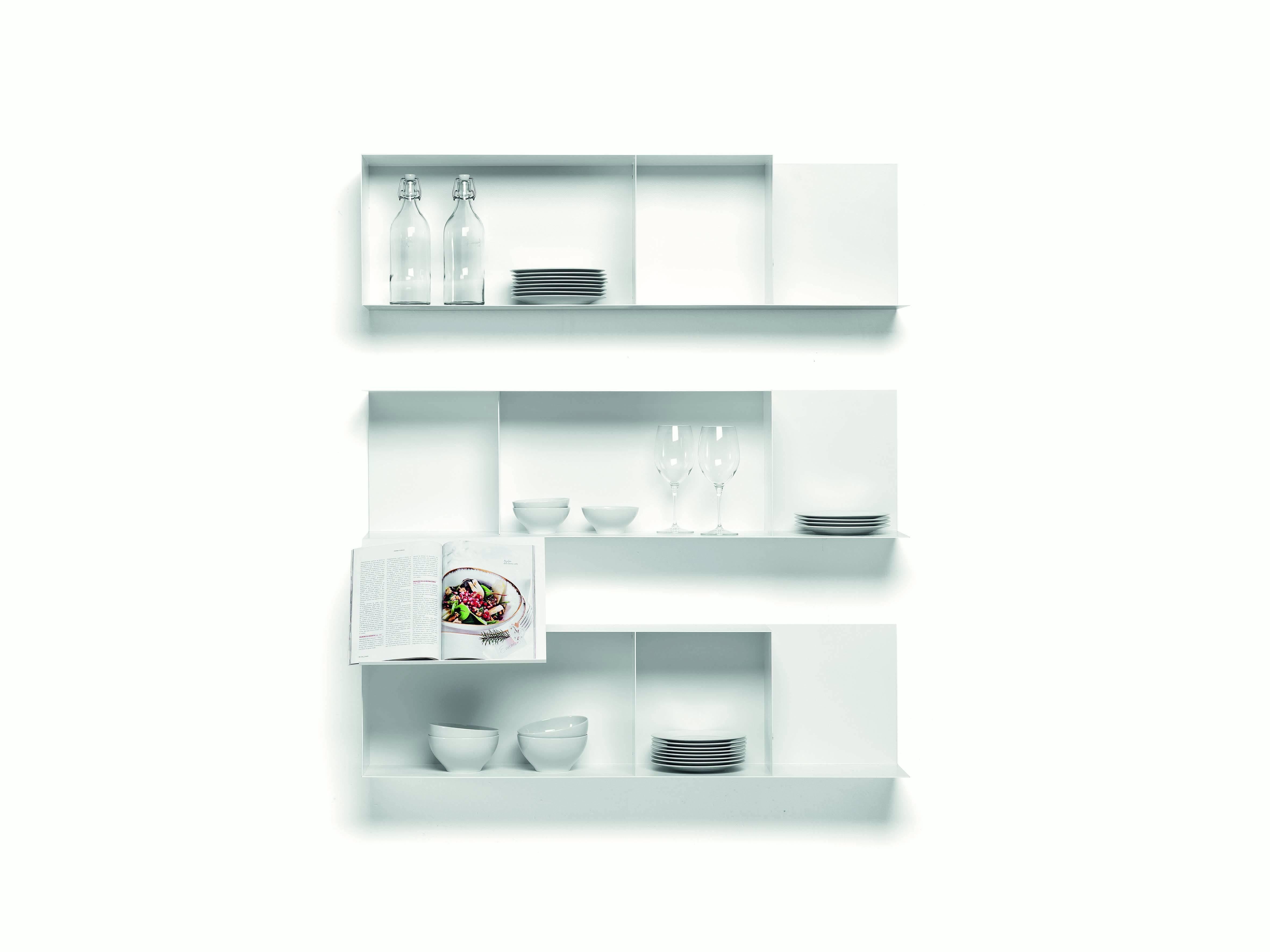 Modern Mate Metal Shelf with Bookstand in White by Mist-O & Mogg For Sale