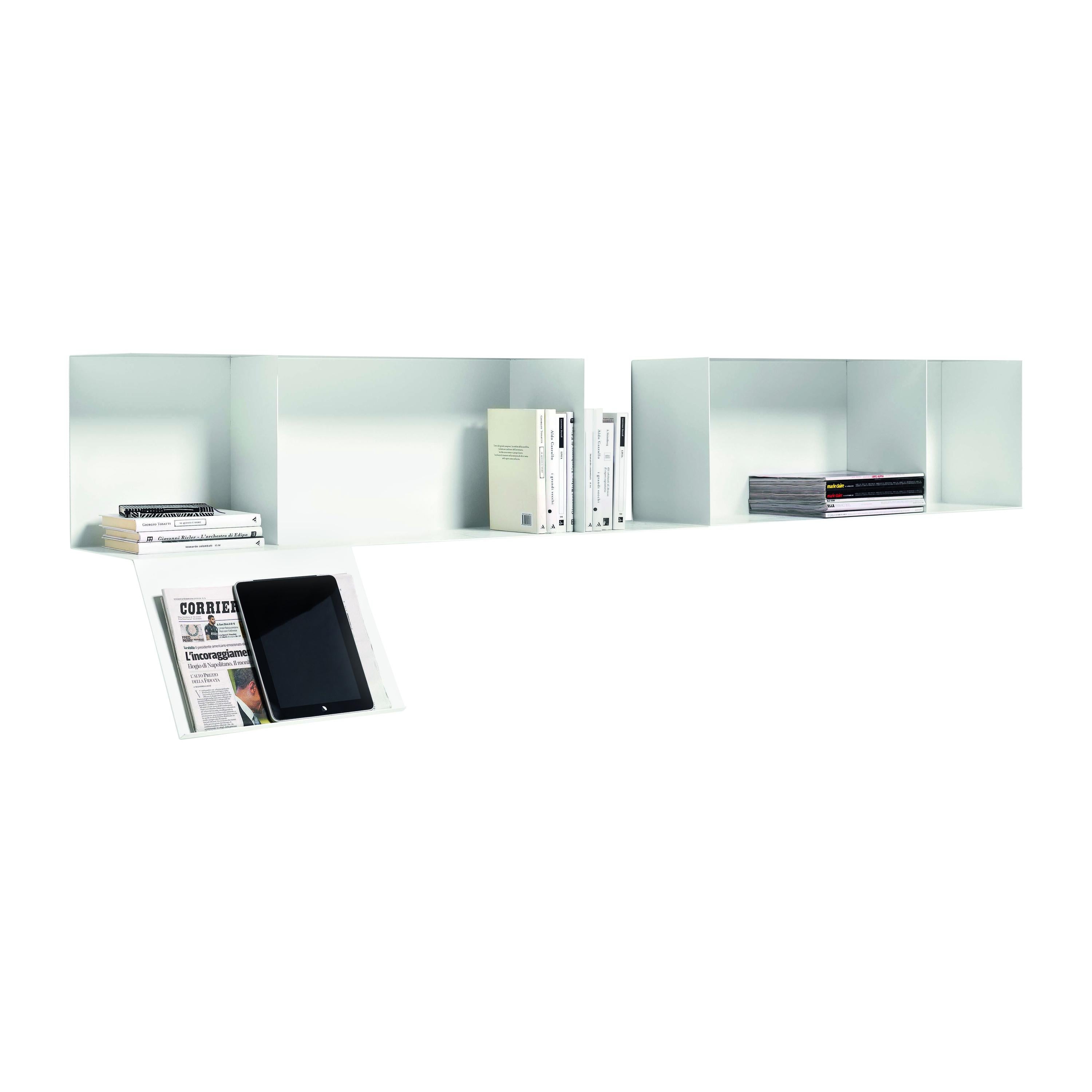 Mate Metal Shelf with Bookstand in White by Mist-O & Mogg For Sale