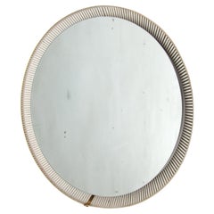 Matégot pour Artimeta Miroir rond perforé et éclairé, années 1950