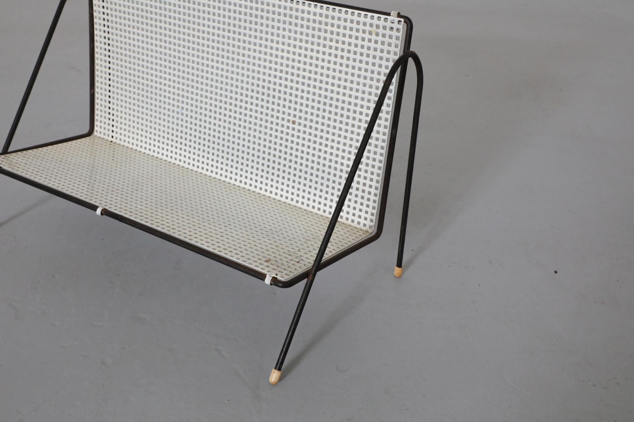 Mategot Inspired Perforated Metal Book Stand 3