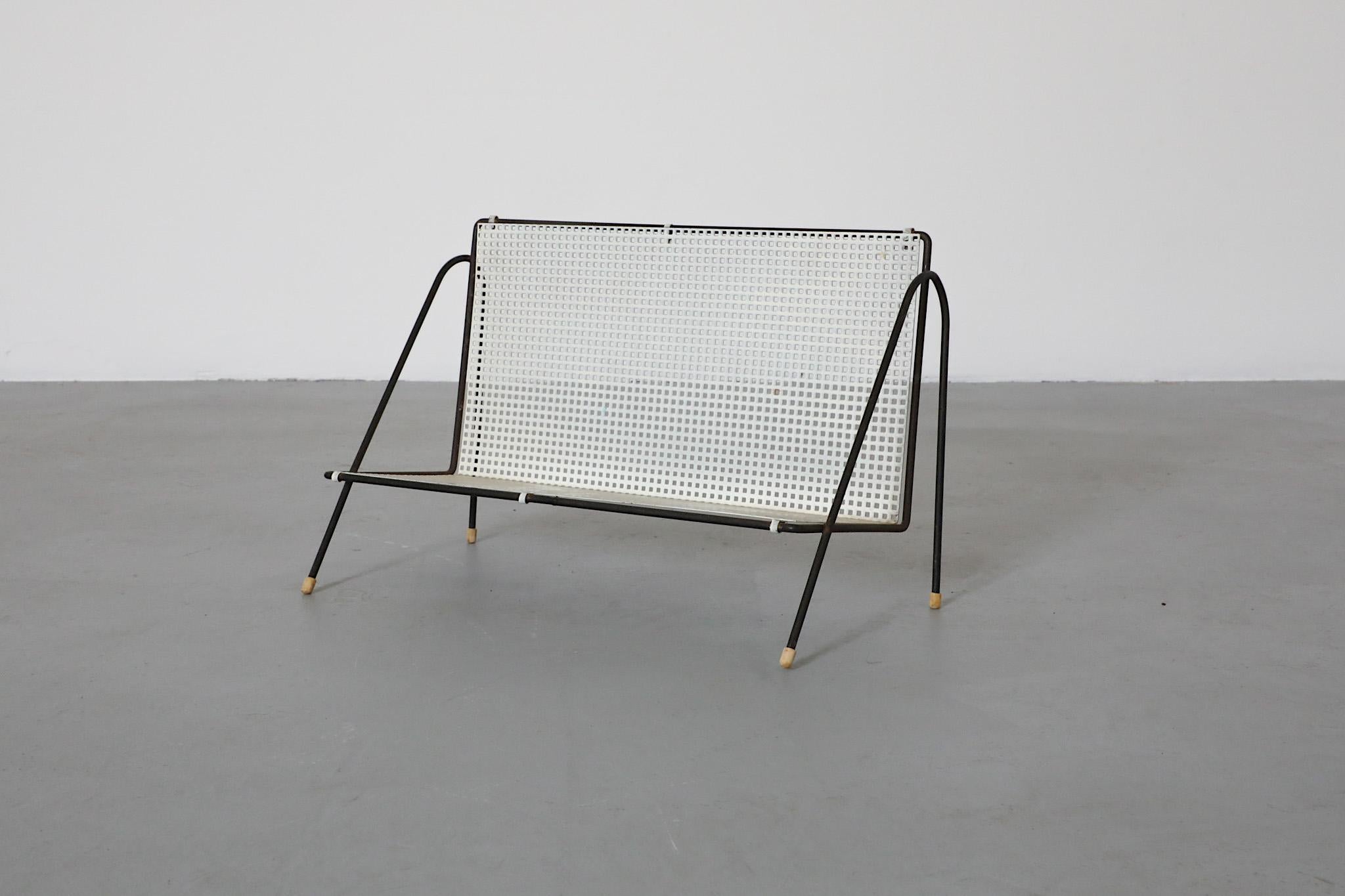 Mategot Inspired Perforated Metal Book Stand 10