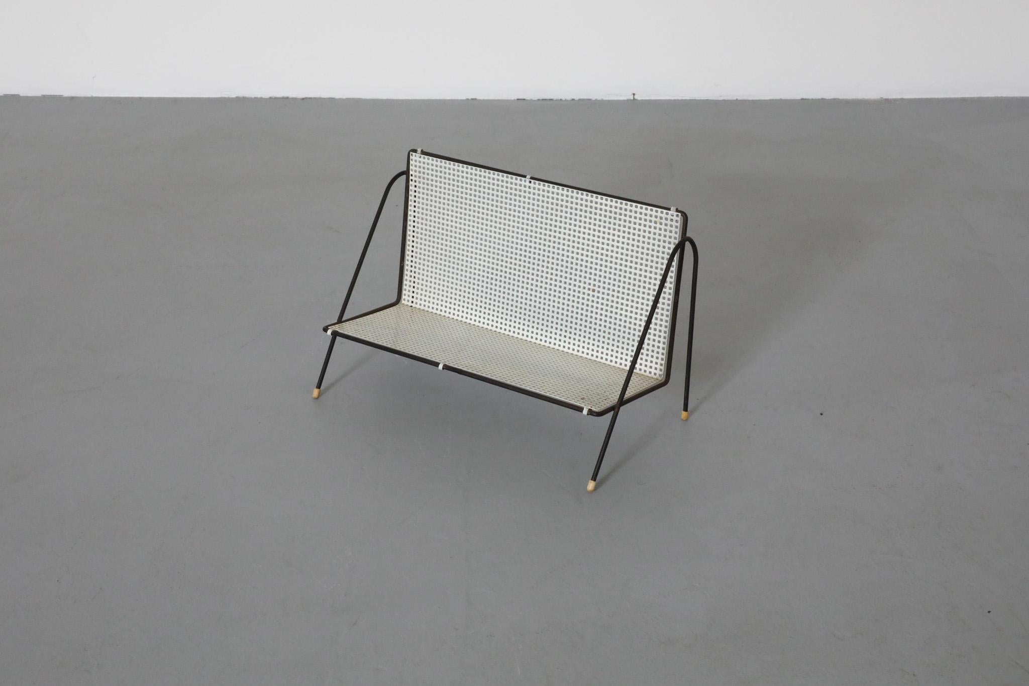 Mategot Inspired Perforated Metal Book Stand 1