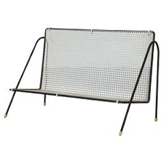 Used Mategot Inspired Perforated Metal Book Stand