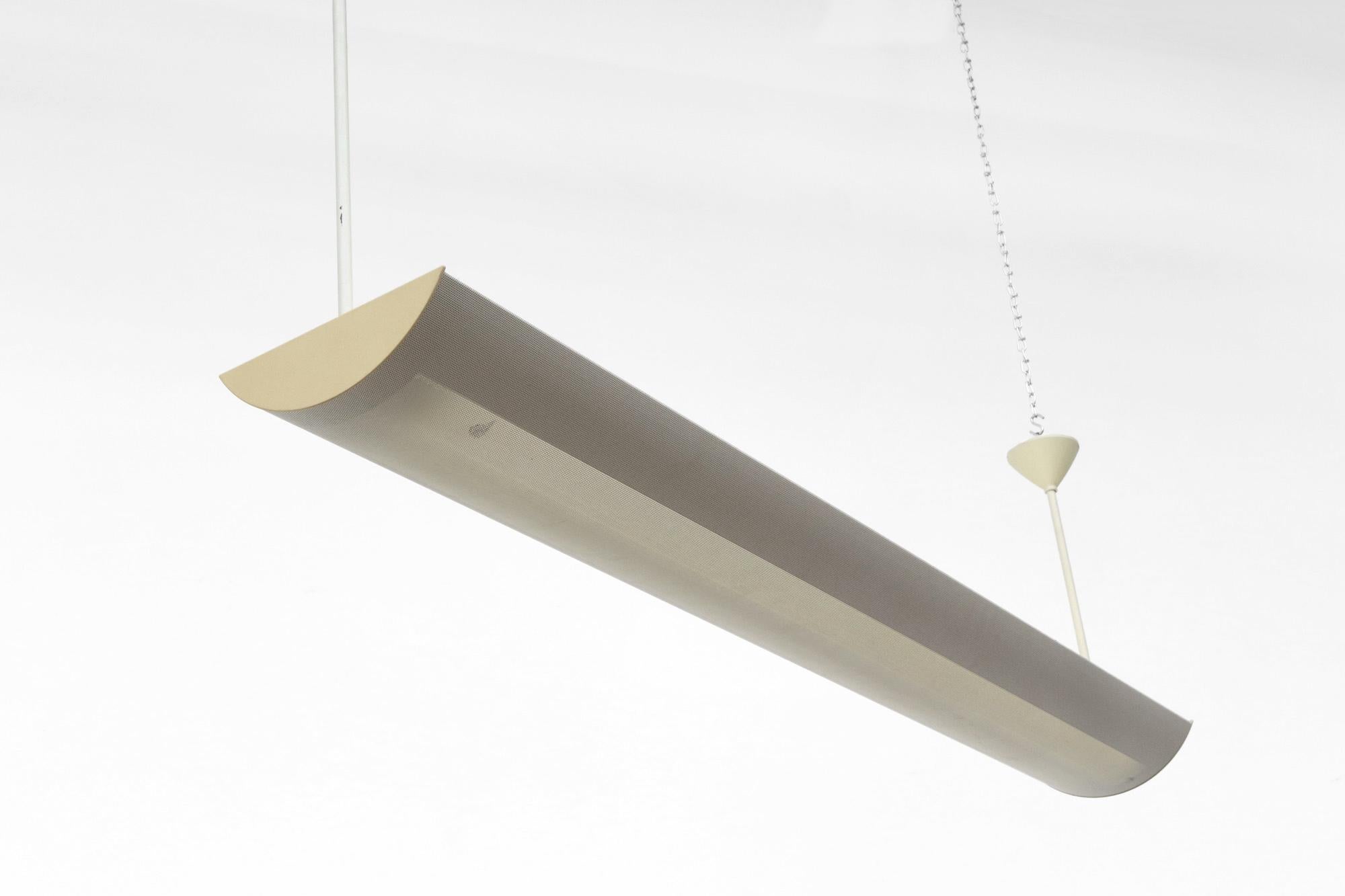 Mategot Inspired Waldmann Leuchten Beige Fluorescent Industrial Light For Sale 2